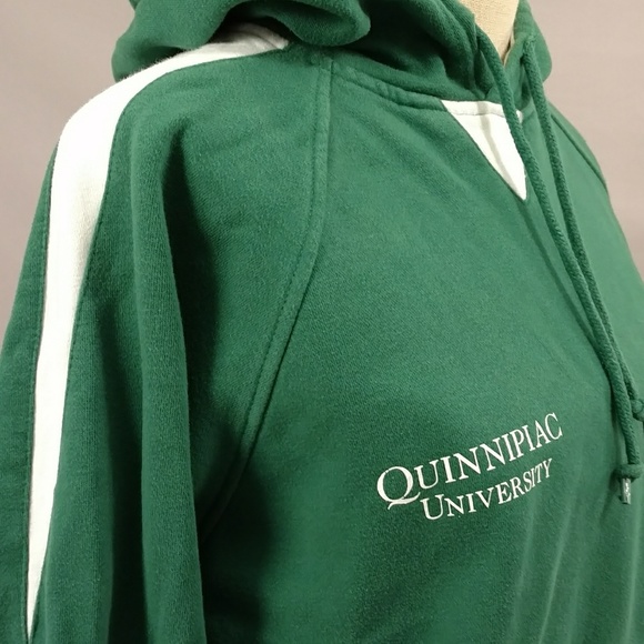Saint Patrick's Day Hooded Sweatshirt Hoodie Quinnipiac University Emerald Green - Picture 3 of 8